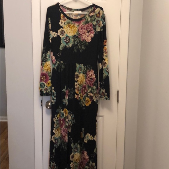reborn j long sleeve maxi dress